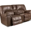 Stallion Brown Reclining Console Loveseat 1 Stallion Brown Reclining Console Loveseat -Chic Furniture Store 810182519