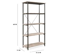 Real Living Rustic 5-Shelf Bookcase 20 Real Living Rustic 5-Shelf Bookcase -Chic Furniture Store 810343917 9