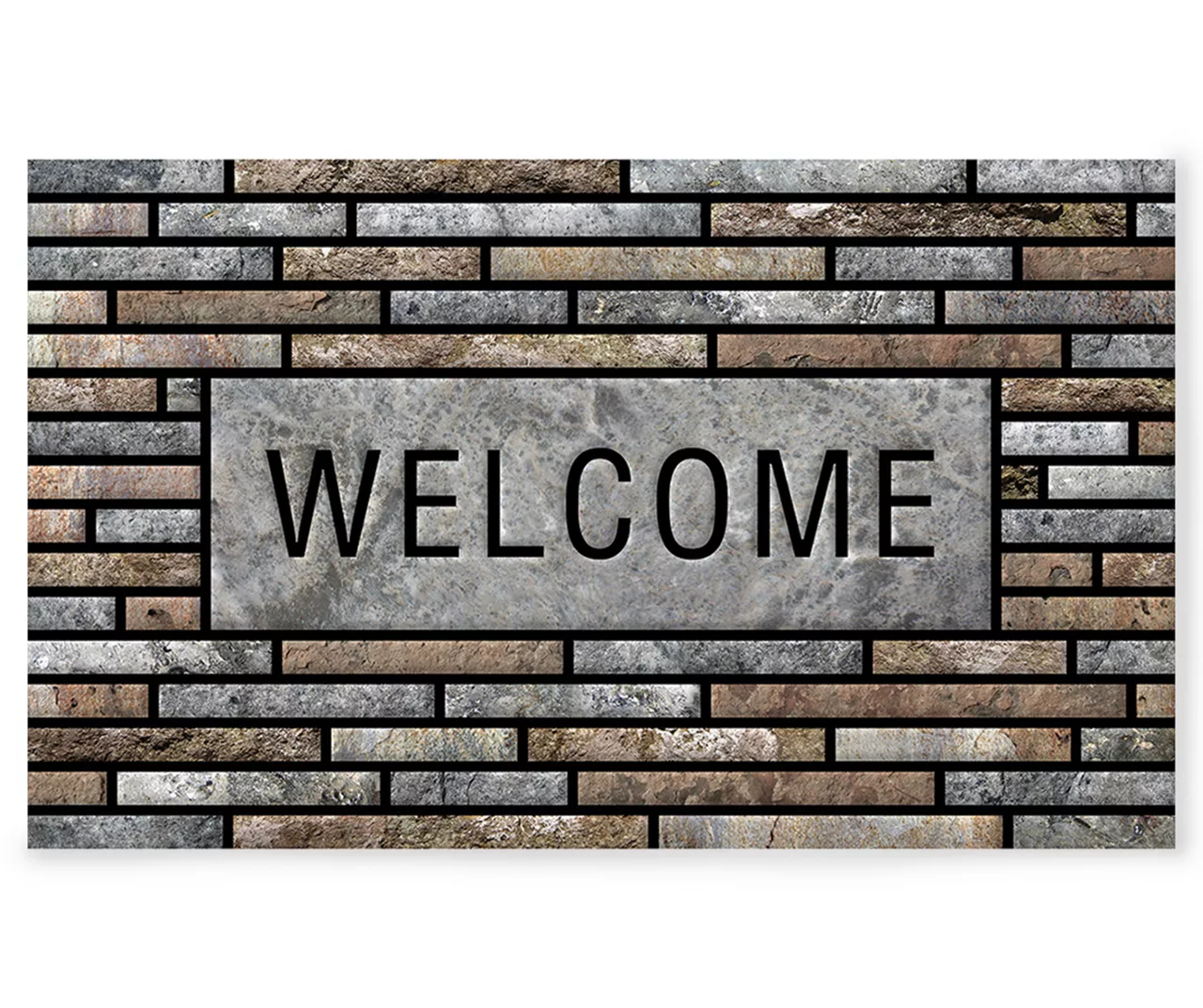 "Welcome" Stone Outdoor Doormat, (18" X 30") 3 "Welcome" Stone Outdoor Doormat, (18" X 30")