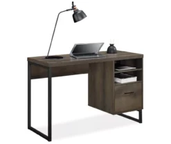 Distressed Brown Oak Desk -Chic Furniture Store 810369306 2