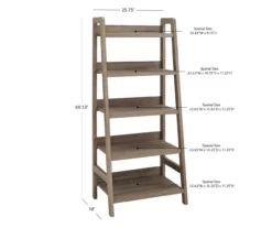Margo Gray 5-Shelf Ladder Bookcase 18 Margo Gray 5-Shelf Ladder Bookcase -Chic Furniture Store 810386286 A7