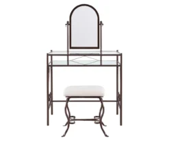 Heather Metal Adjustable Mirror Vanity Set With Stool -Chic Furniture Store 810389409 A0 2