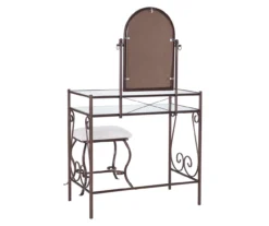 Heather Metal Adjustable Mirror Vanity Set With Stool -Chic Furniture Store 810389409 A2 4