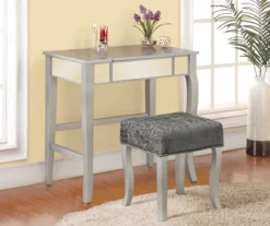 Betty Silver Mirror Vanity Set With Stool 9 Betty Silver Mirror Vanity Set With Stool -Chic Furniture Store 810389504 4