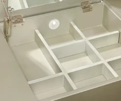 Kelly Silver Rounded Mirror Vanity Set With Stool 10 Kelly Silver Rounded Mirror Vanity Set With Stool -Chic Furniture Store 810389505 5