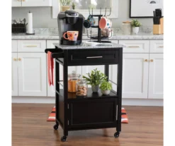 Ree Black Granite Top Kitchen Cart With Storage -Chic Furniture Store 810389519 A0 5