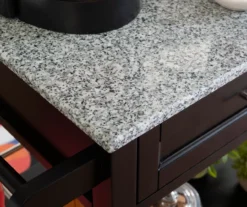 Ree Black Granite Top Kitchen Cart With Storage -Chic Furniture Store 810389519 A8 7