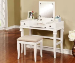 Martha Mirror Vanity Set With Stool -Chic Furniture Store 810389524 1