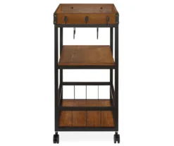 Luke Industrial Kitchen Cart With Wine Storage -Chic Furniture Store 810389531 3