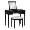 Black Butterfly Mirror Vanity Set With Stool -Chic Furniture Store 810389539 A0 1