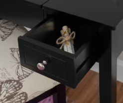 Black Butterfly Mirror Vanity Set With Stool -Chic Furniture Store 810389539 B8 1