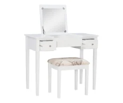 Butterfly Mirror Vanity Set With Stool -Chic Furniture Store 810389543 A0 4