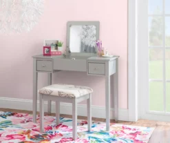 Butterfly Mirror Vanity Set With Stool -Chic Furniture Store 810389544 B0 2