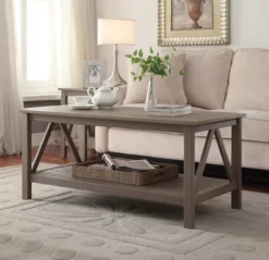 Rockford Rustic Gray Coffee Table -Chic Furniture Store 810389565 2 1