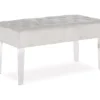 Marie Platinum Padded Glam Acrylic Bench -Chic Furniture Store 810389624 1