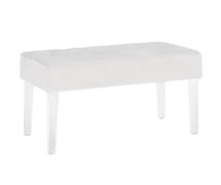Marie Platinum Padded Glam Acrylic Bench -Chic Furniture Store 810389624 A0 1