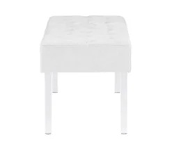 Marie Platinum Padded Glam Acrylic Bench -Chic Furniture Store 810389624 A1