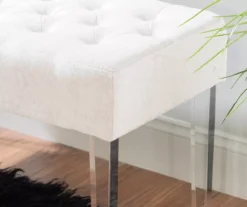 Marie Platinum Padded Glam Acrylic Bench -Chic Furniture Store 810389624 B8