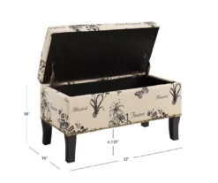 Claudia Botanical Storage Ottoman -Chic Furniture Store 810389625 A8