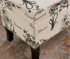 Claudia Botanical Storage Ottoman -Chic Furniture Store 810389625 B8