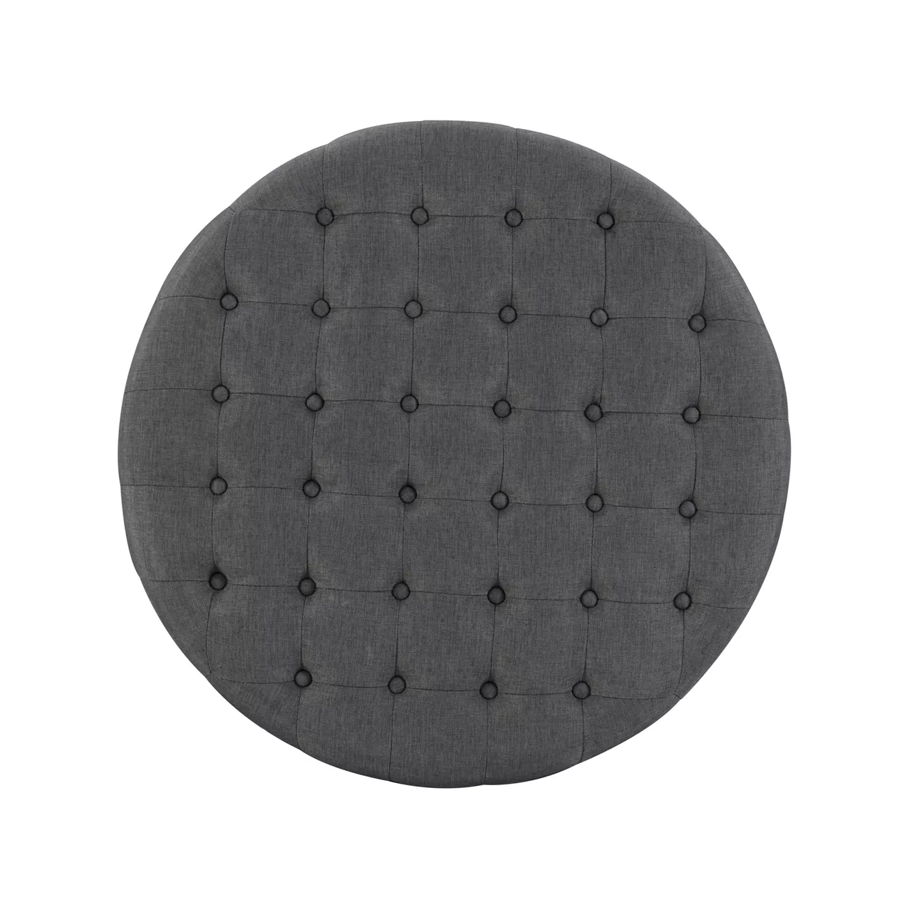Claire Charcoal Round French Country Ottoman 6 Claire Charcoal Round French Country Ottoman - Image 4