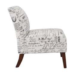 Shelby Script Armless Accent Chair -Chic Furniture Store 810389655 4 1