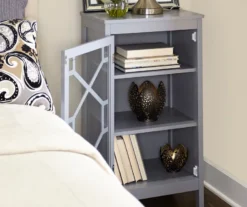 Ava Gray Geometric Single Door Cabinet 7 Ava Gray Geometric Single Door Cabinet -Chic Furniture Store 810389657 1 1