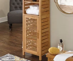 Pierce Bamboo 3-Shelf Tall Cabinet -Chic Furniture Store 810389688 3