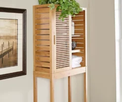 Pierce Bamboo 2-Door Over-The-Toilet Space Saver -Chic Furniture Store 810389689 4