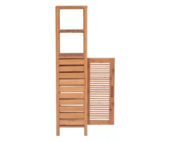 Pierce Bamboo 5-Shelf Mid Cabinet -Chic Furniture Store 810389690 A1 2