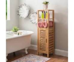 Pierce Bamboo 5-Shelf Mid Cabinet -Chic Furniture Store 810389690 B0 1