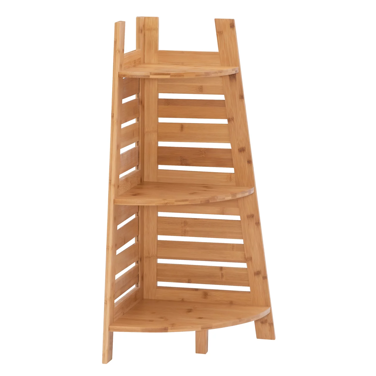 Pierce Bamboo 3-Tier Corner Shelf 9 Pierce Bamboo 3-Tier Corner Shelf - Image 7