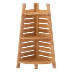 Pierce Bamboo 3-Tier Corner Shelf 24 Pierce Bamboo 3-Tier Corner Shelf -Chic Furniture Store 810389691 4