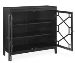 Ava Black Geometric 2-Door Cabinet 7 Ava Black Geometric 2-Door Cabinet -Chic Furniture Store 810389696 2