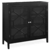 Ava Black Geometric 2-Door Cabinet -Chic Furniture Store 810389696 3
