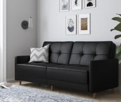 Ameriwood Avianna Faux Leather Coil Futon -Chic Furniture Store 810405140 6 1