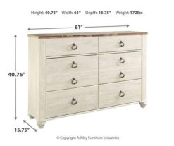 Willowton Whitewash Dresser -Chic Furniture Store 810406133 11