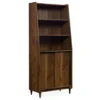 Harvey Park Dark Brown 3-Shelf Wide Bookcase -Chic Furniture Store 810406224 1