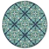 Capri Blue & Green Indoor/Outdoor Area Rugs