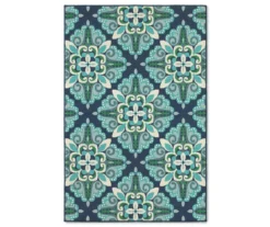 Capri Blue & Green Indoor/Outdoor Area Rugs -Chic Furniture Store 810413047