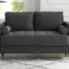 Lillith Dark Gray Mid-Century Loveseat -Chic Furniture Store 810413789 1