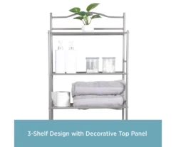 Polished Pewter Over-the-Toilet Space Saver -Chic Furniture Store 810418048 A0 3