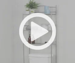 Polished Pewter Over-the-Toilet Space Saver -Chic Furniture Store 810418048 V0