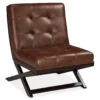Sidewinder Brown Faux Leather Accent Chair 1 Sidewinder Brown Faux Leather Accent Chair -Chic Furniture Store 810431434 2