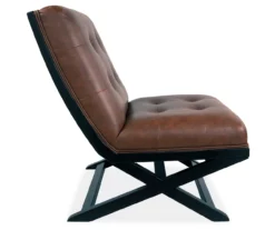 Sidewinder Brown Faux Leather Accent Chair -Chic Furniture Store 810431434 4