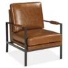 Peacemaker Brown Faux Leather Accent Chair -Chic Furniture Store 810431436 2