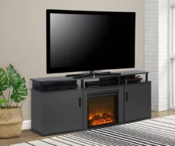 63" Gray Electric Fireplace Console 8 63" Gray Electric Fireplace Console -Chic Furniture Store 810434050 1
