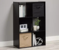 Black Oak 6-Cube Storage Organizer -Chic Furniture Store 810435811 7