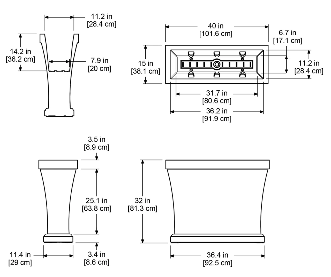 Mayne Inc. Bordeaux Trough Planter 18 Mayne Inc. Bordeaux Trough Planter - Image 16