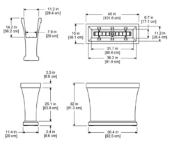Mayne Inc. Bordeaux Trough Planter 25 Mayne Inc. Bordeaux Trough Planter -Chic Furniture Store 810440484 6